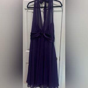 Woman’s purple sheer evening dress 14W NWT connected woman